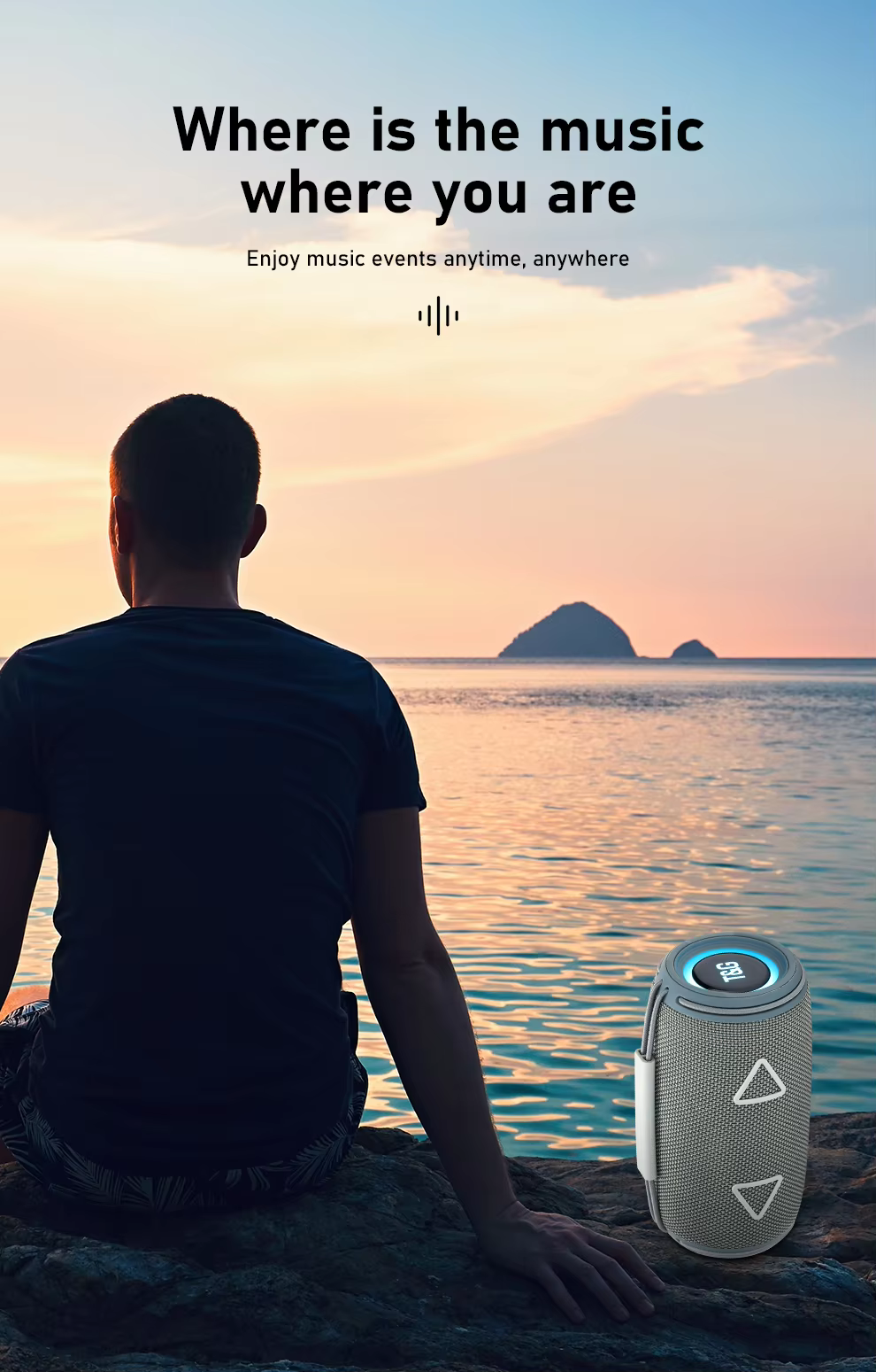 Bluetooth დინამიკი LED განათებით, TG657 15W.