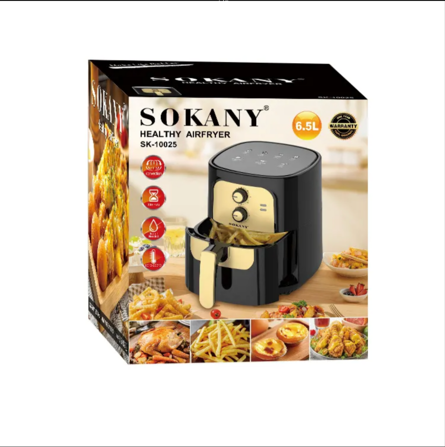 აეროგრილი SOKANY 6.5L 1400W