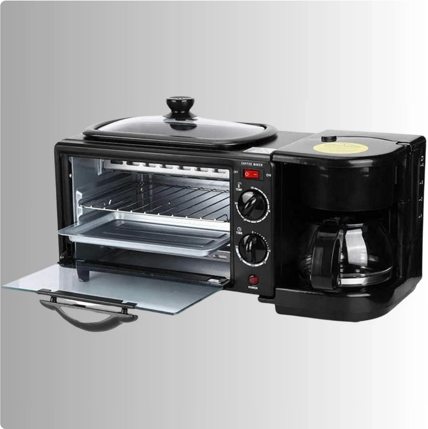 ღუმელი, 3-ში 1 საუზმის მწარმოებელი SOKANY 1250 W