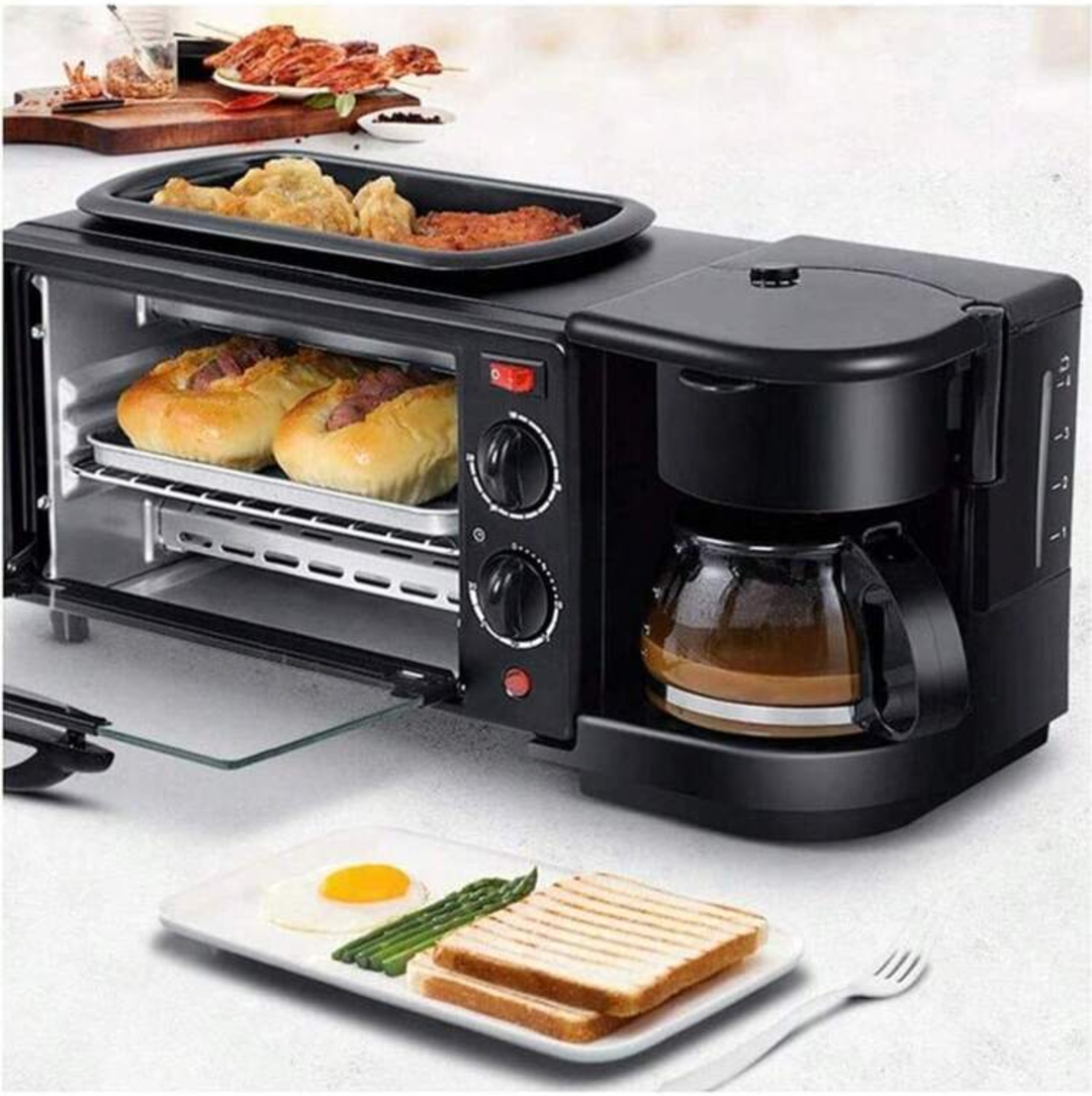 ღუმელი, 3-ში 1 საუზმის მწარმოებელი SOKANY 1250 W