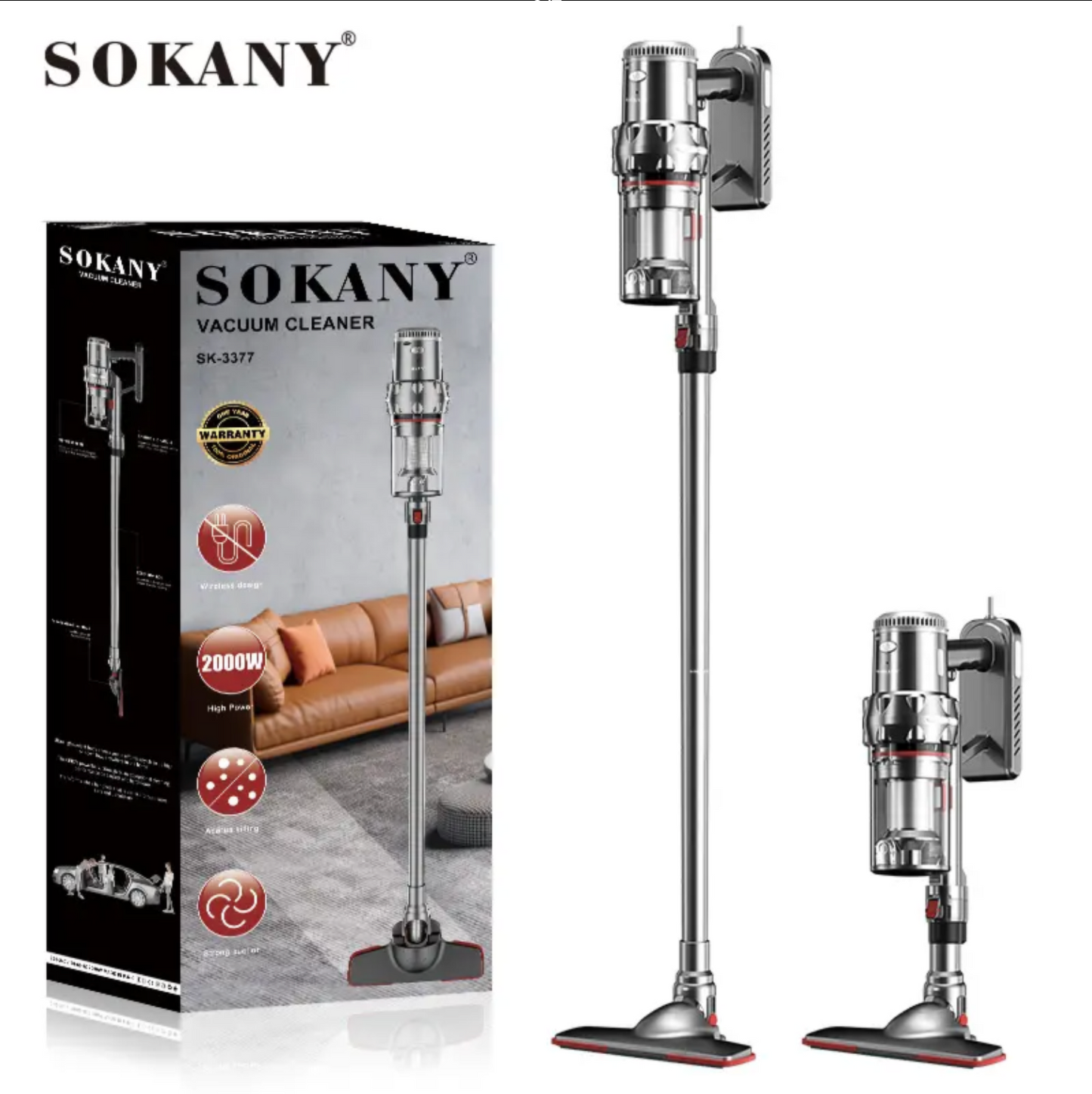 უსადენო მტვერსასრუტი Sokany
