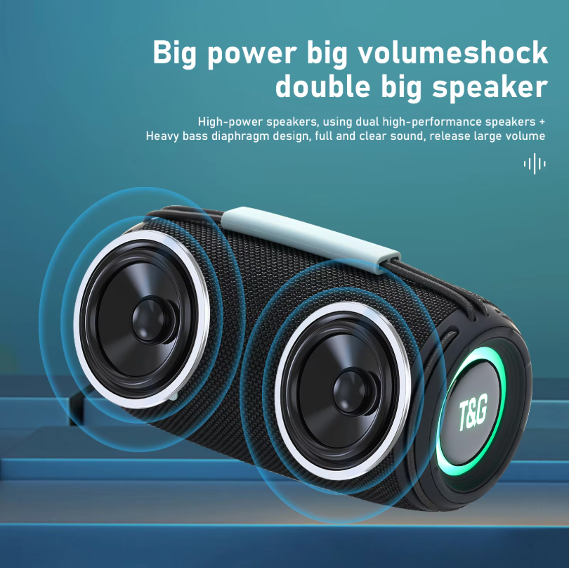Bluetooth დინამიკი LED განათებით, TG657 15W.