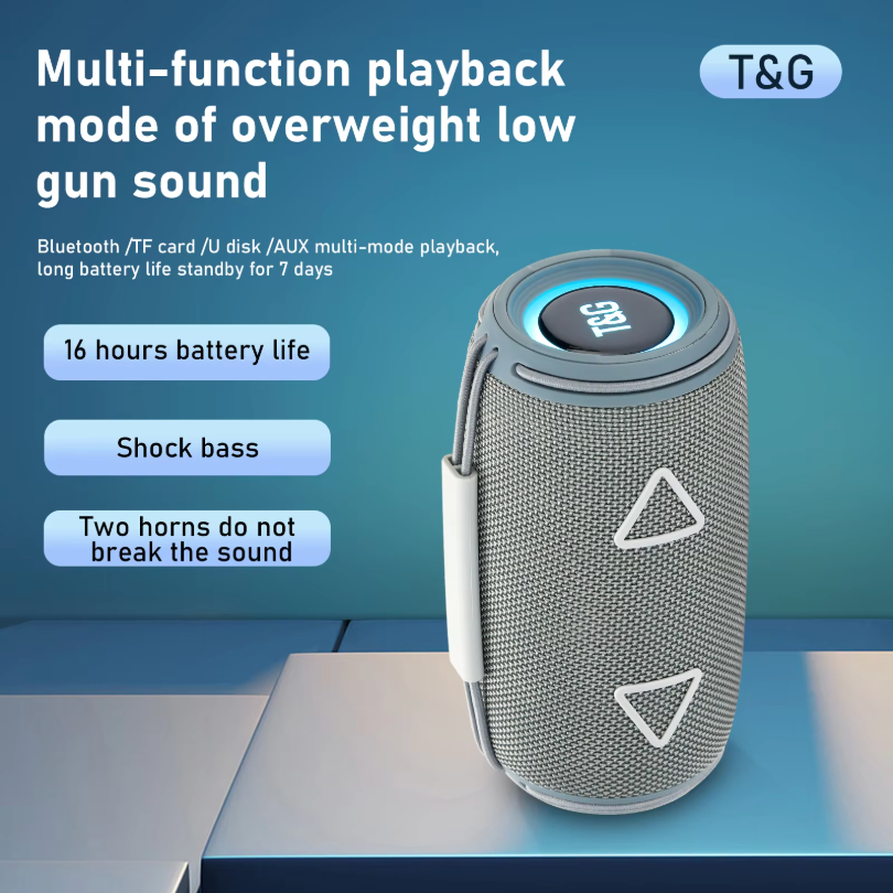 Bluetooth დინამიკი LED განათებით, TG657 15W.