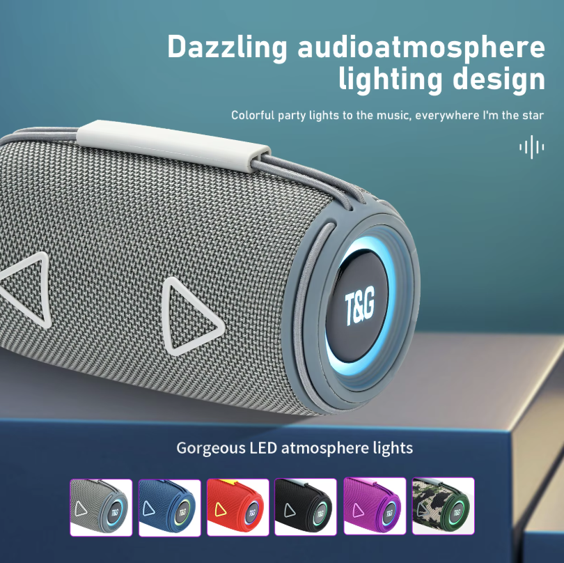 Bluetooth დინამიკი LED განათებით, TG657 15W.