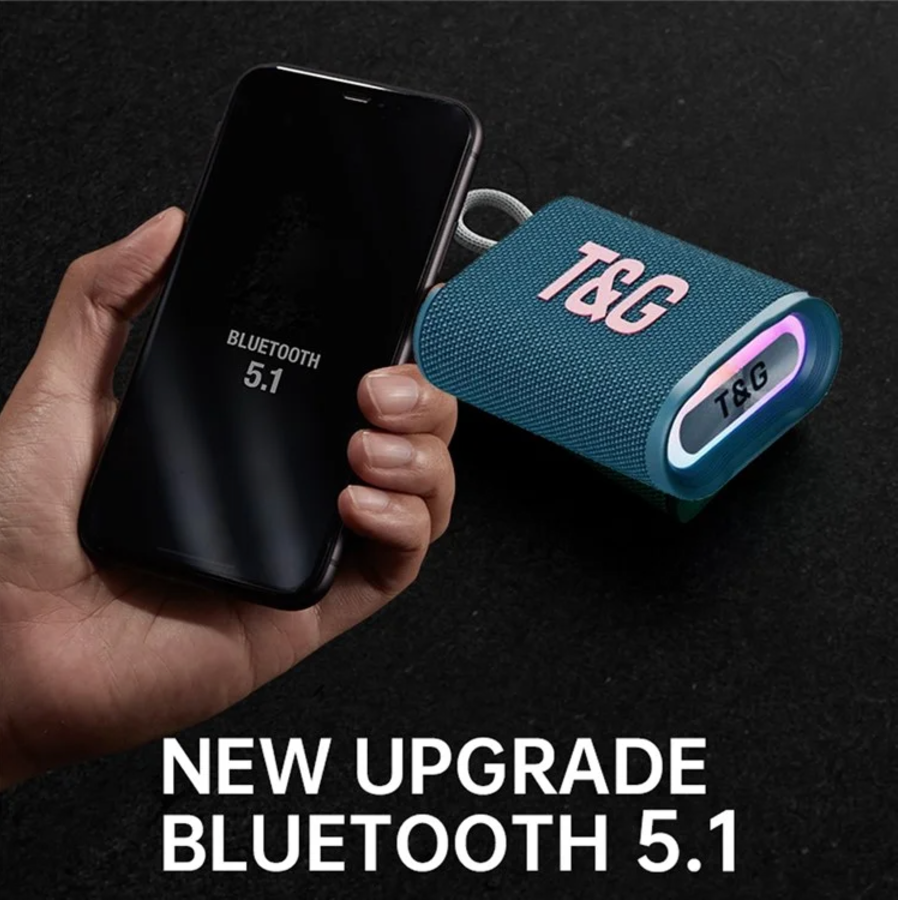 Bluetooth დინამიკი, LED განათებით- პორტატული დიზაინი, TG-396