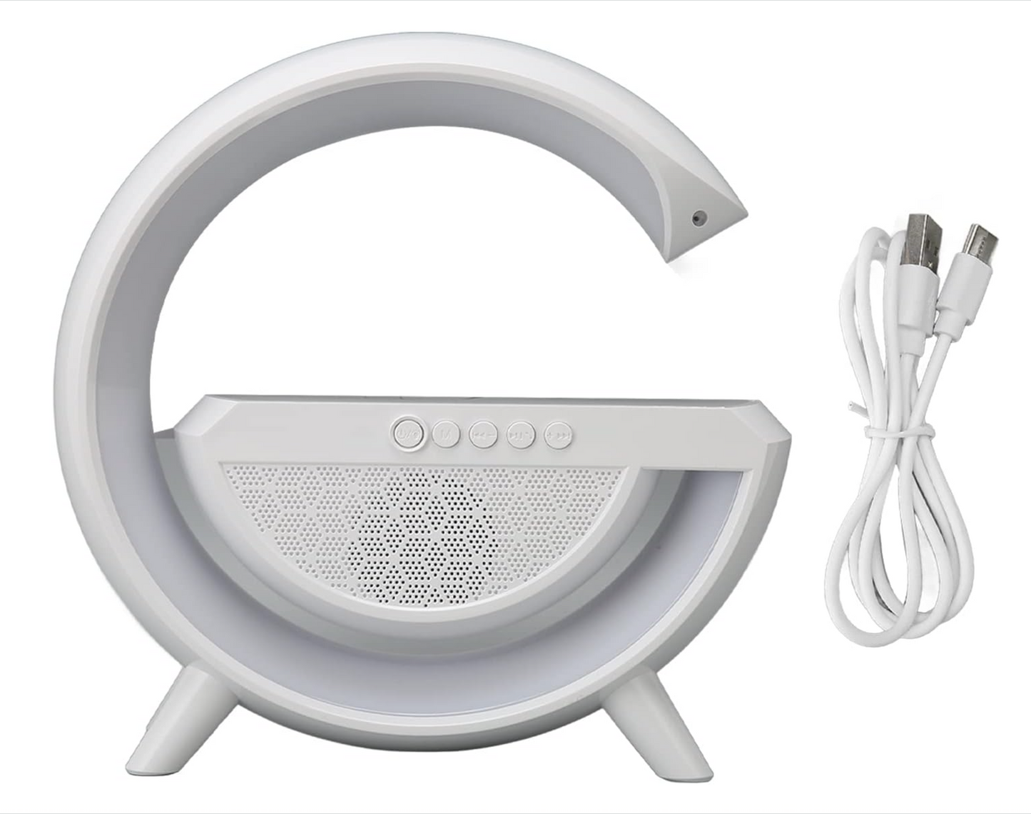 Bluetooth დინამიკი, უსადენო დამტენი, და სანათი