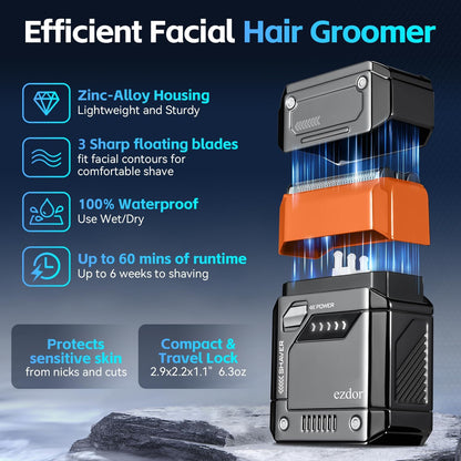 Mecha Men's Electric Shaver IPX7 – Mini, Portable & Powerful