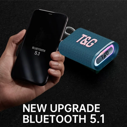 Bluetooth დინამიკი, LED განათებით- პორტატული დიზაინი, TG-396