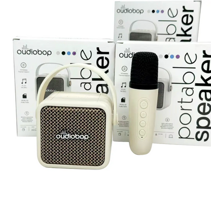 უსადენო Bluetooth კარაოკე მიკროფონი/ დინამიკი ბავშვებისთვის – 0P515 🎤🎶

