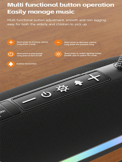 HEAVYBASS უსადენო Bluetooth დინამიკი. 10 W