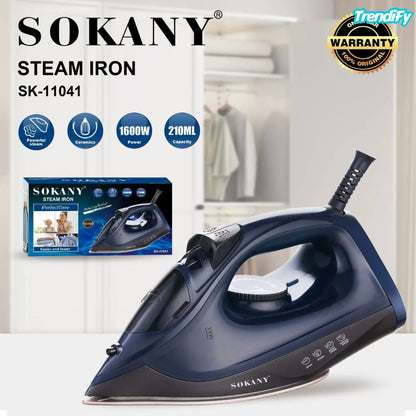 Sokany SK-11041 Steam Electric Iron – Efficient and Reliable Ironing Solution